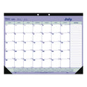 Blueline Academic 13-Month Desk Pad Calendar, 21.25 x 16, White/Blue/Green Sheets, Black Headband, 13-Month (July to July): 2024-2025 (CA181731)