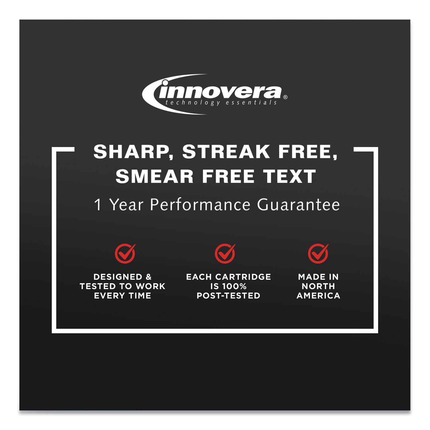 Innovera Remanufactured Black High-Yield Ink, Replacement for 62XL (C2P05AN), 600 Page-Yield (62XLB)