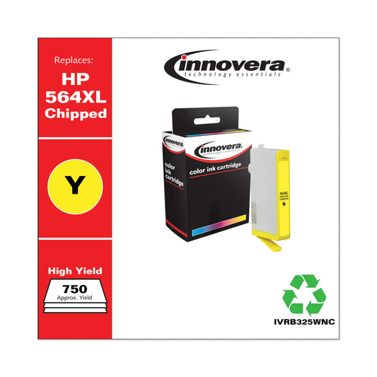 Innovera Remanufactured Yellow High-Yield Ink, Replacement for 564XL (CB325WN), 750 Page-Yield (B325WNC)