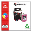 Innovera Remanufactured Tri-Color High-Yield Ink, Replacement for 63XL (F6U63AN), 330 Page-Yield (63XLTRI)