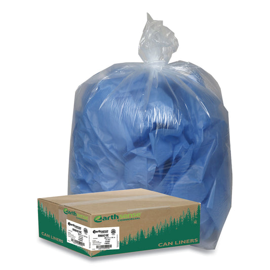 Earthsense Linear Low Density Clear Recycled Can Liners, 23 gal, 1 mil, 28.5" x 43", Clear, 150/Carton (RNW4310C)