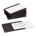 U Brands Magnetic Card Holders, 3 x 1.75, Black, 10/Pack (FM2630)