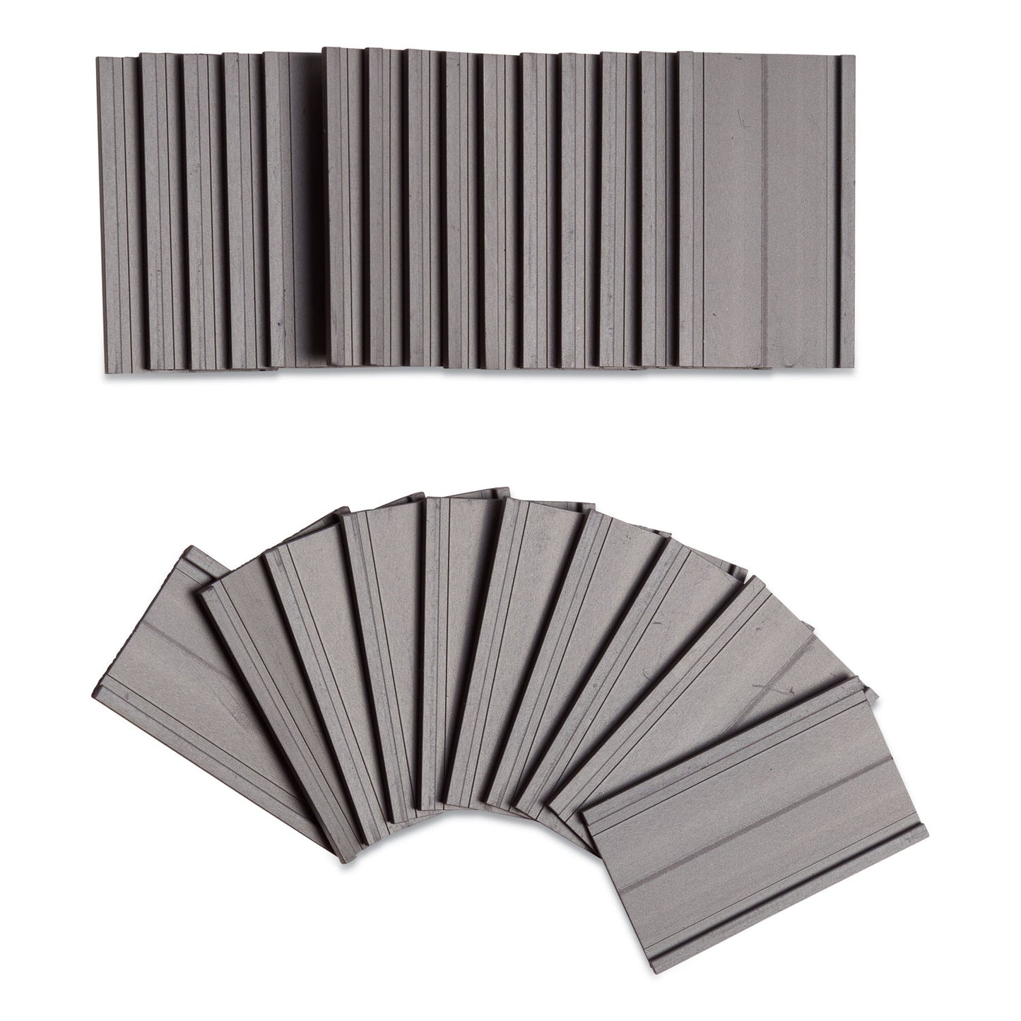 U Brands Magnetic Card Holders, 2 x 1, Black, 25/Pack (FM1310)