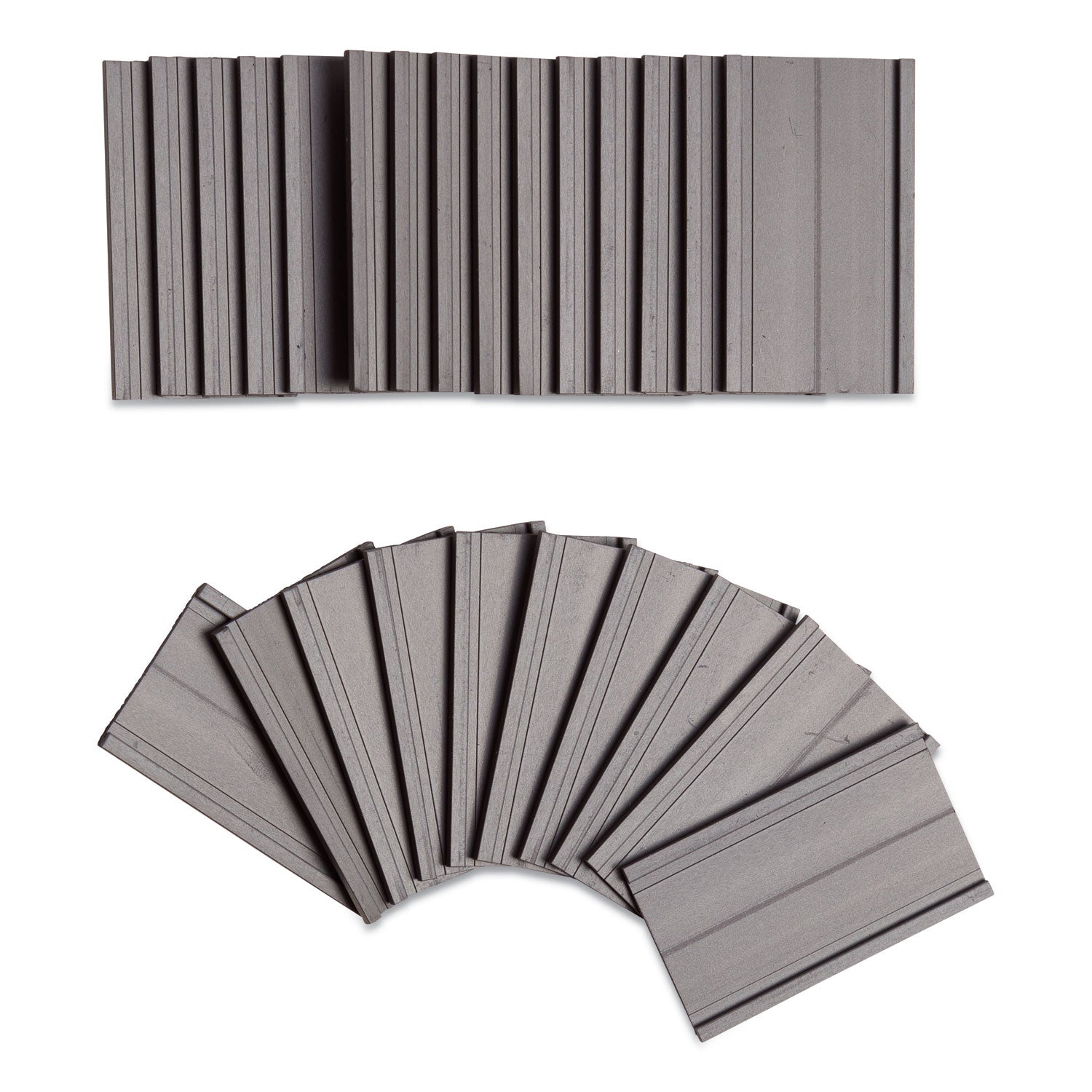 U Brands Magnetic Card Holders, 2 x 1, Black, 25/Pack (FM1310)