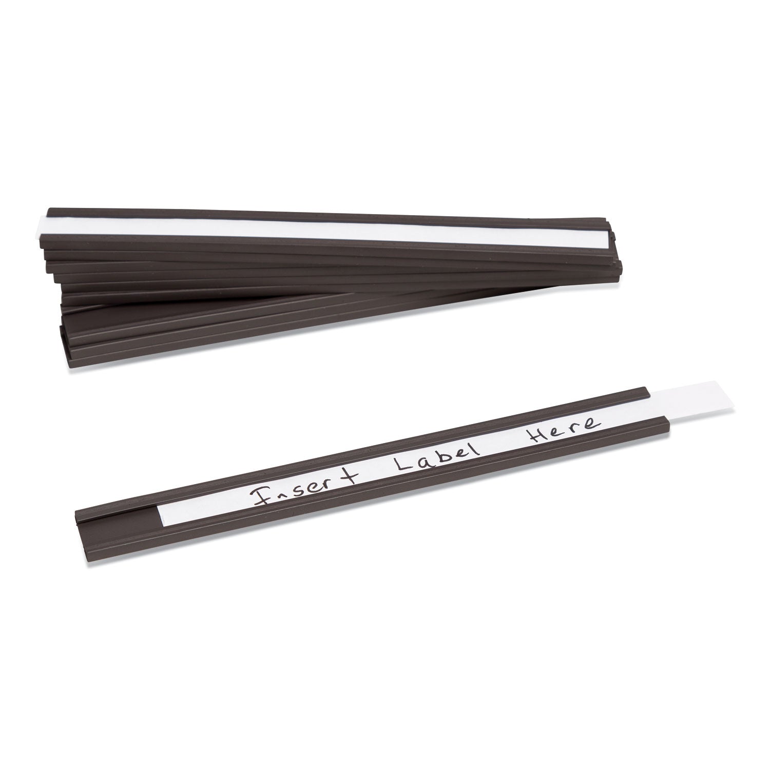 U Brands Magnetic Card Holders, 6 x 0.5, Black, 10/Pack (FM2631)