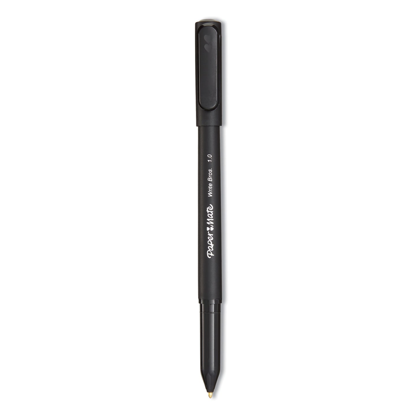 Paper Mate Write Bros. Ballpoint Pen, Stick, Medium 1 mm, Black Ink, Black Barrel, Dozen (3331131C)