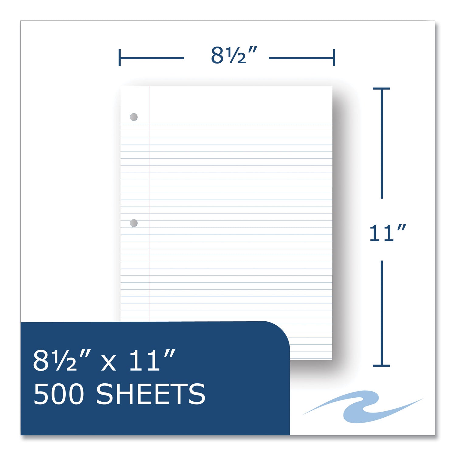 Roaring Spring Notebook Filler Paper, 8.5 x 11, College Rule, 500/Pack (83909)