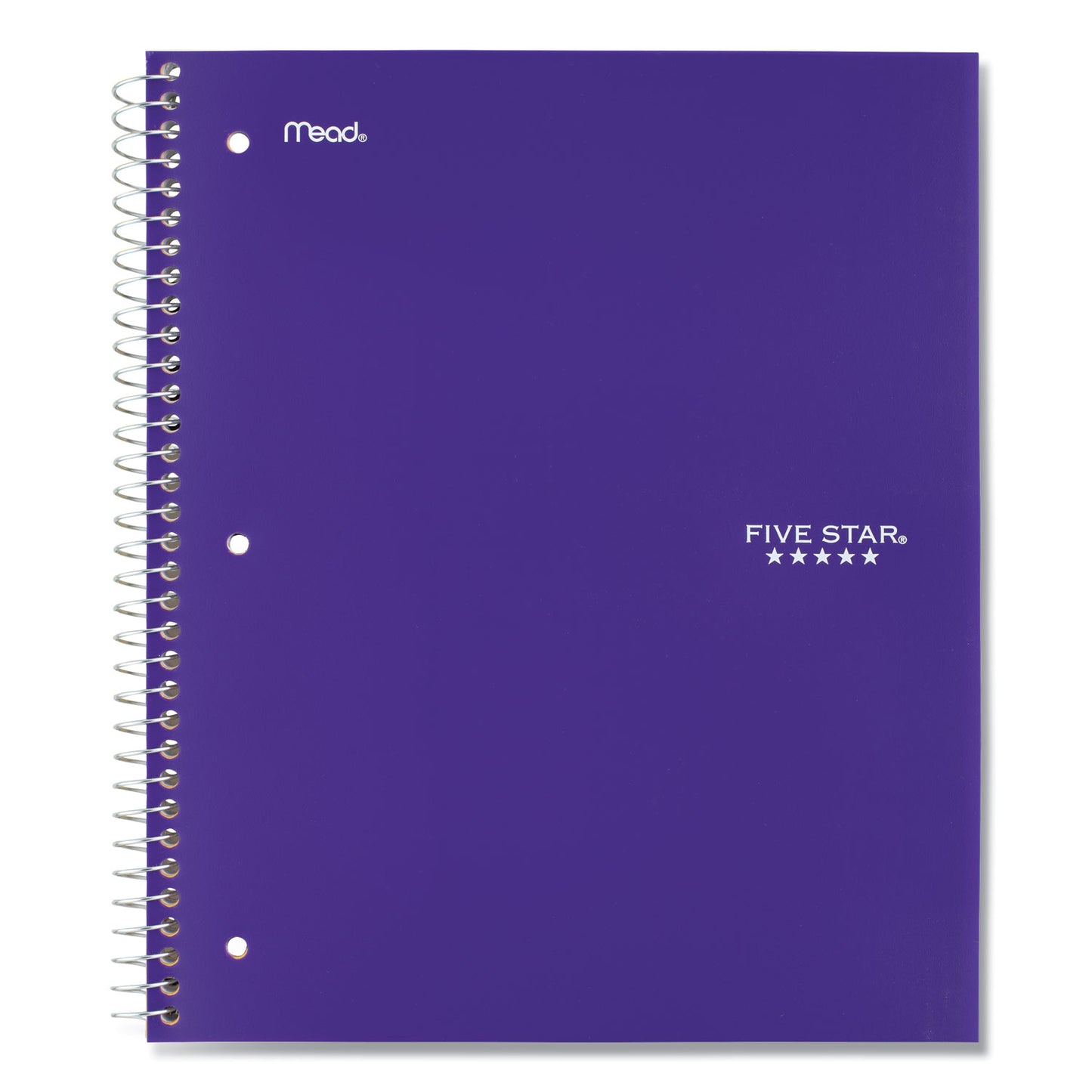 Five Star Wirebound Notebook with Eight Pockets, 5-Subject, Wide/Legal Rule, Randomly Assorted Cover Color, (200) 10.5 x 8 Sheets (51016)