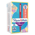 Paper Mate Point Guard Flair Felt Tip Porous Point Pen, Stick, Bold 1.4 mm, Red Ink, Red Barrel, 36/Box (1921091)