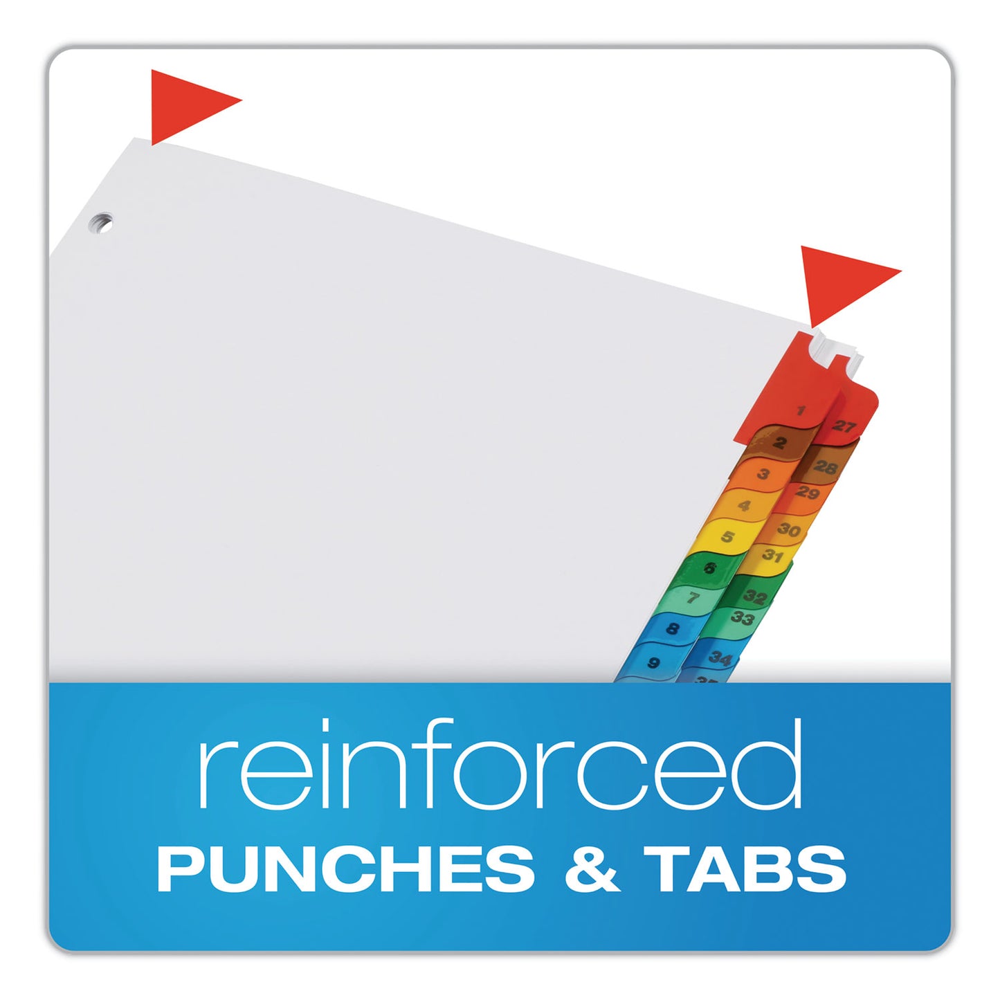 Cardinal OneStep Printable Table of Contents and Dividers - Double Column, 52-Tab, 1 to 52, 11 x 8.5, White, 1 Set (60990)