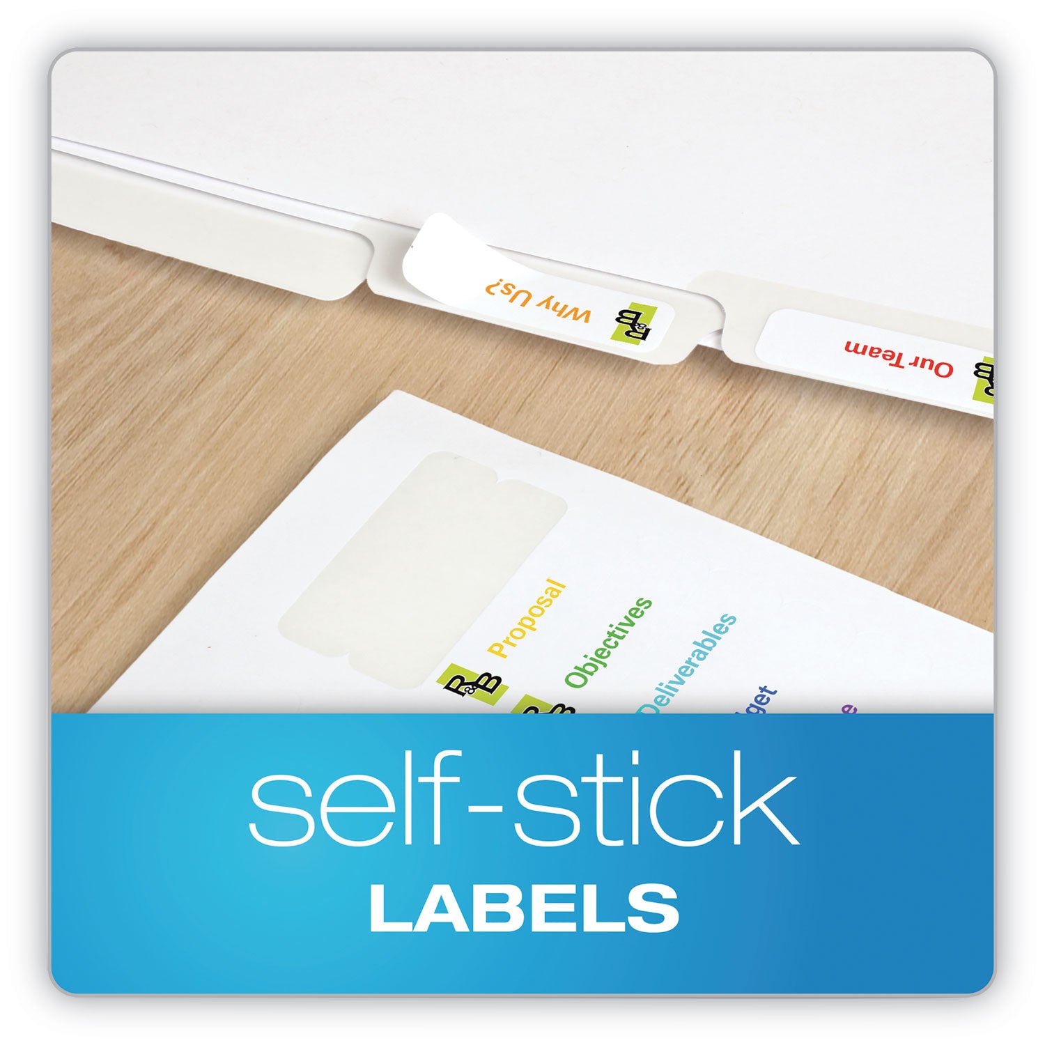 Oxford Custom Label Tab Dividers with Self-Adhesive Tab Labels, 5-Tab, 11 x 8.5, White, 25 Sets (11314)