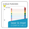 Cardinal OneStep Printable Table of Contents and Dividers, 26-Tab, A to Z, 11 x 8.5, White, Assorted Tabs, 1 Set (60218)