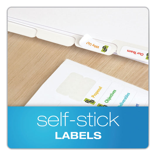 Oxford Custom Label Tab Dividers with Self-Adhesive Tab Labels, 8-Tab, 11 x 8.5, White, 25 Sets (11316)