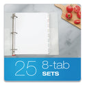 Oxford Custom Label Tab Dividers with Self-Adhesive Tab Labels, 8-Tab, 11 x 8.5, White, 25 Sets (11316)