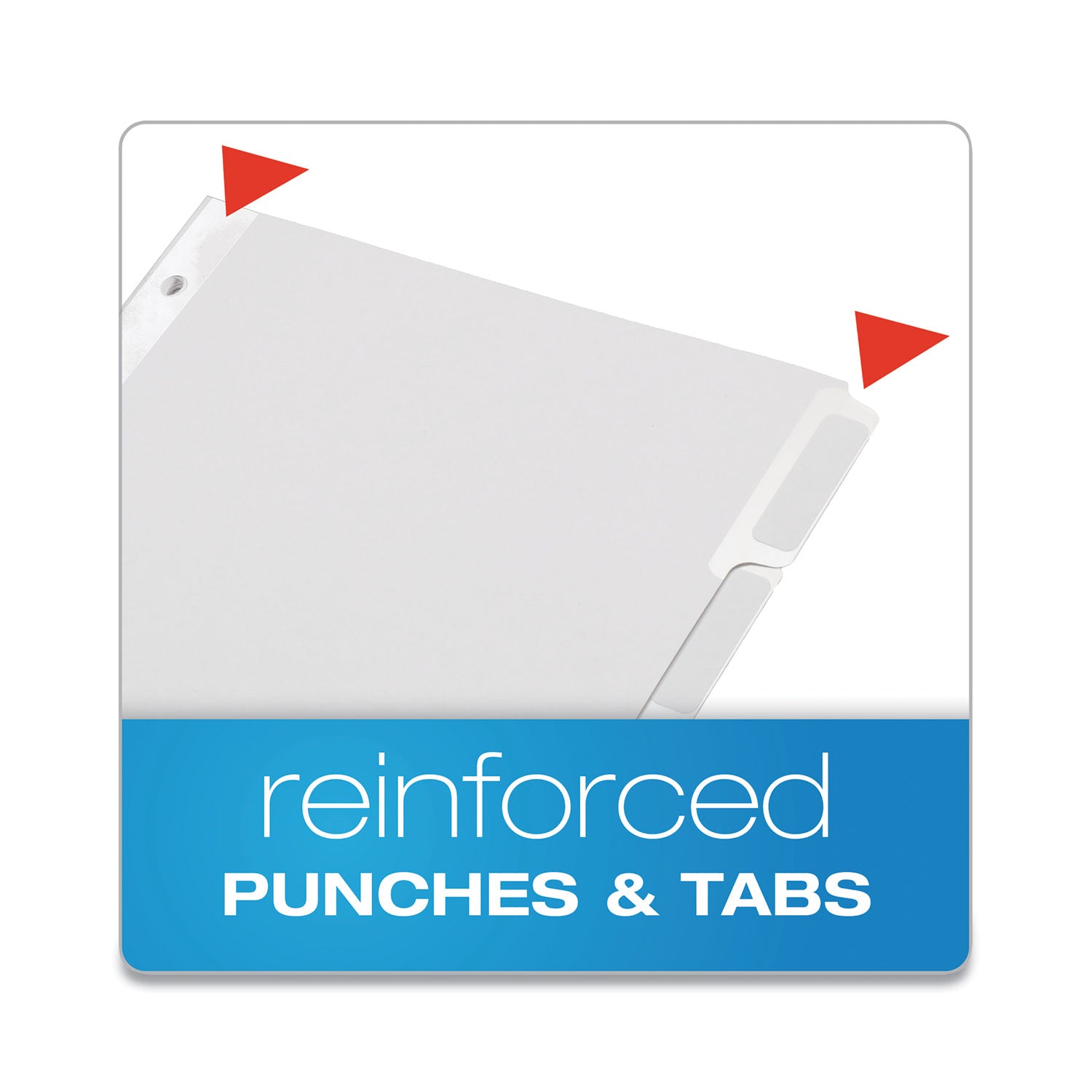 Oxford Custom Label Tab Dividers with Self-Adhesive Tab Labels, 5-Tab, 11 x 8.5, White, 25 Sets (11314)