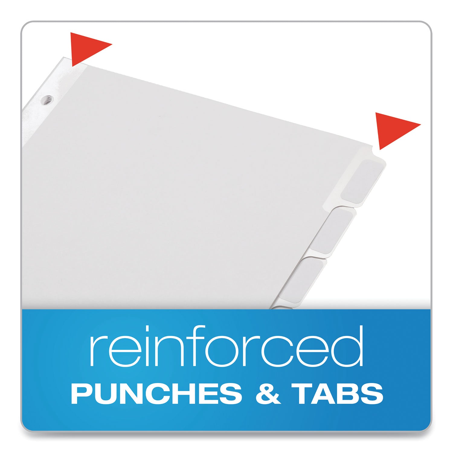 Oxford Custom Label Tab Dividers with Self-Adhesive Tab Labels, 8-Tab, 11 x 8.5, White, 25 Sets (11316)