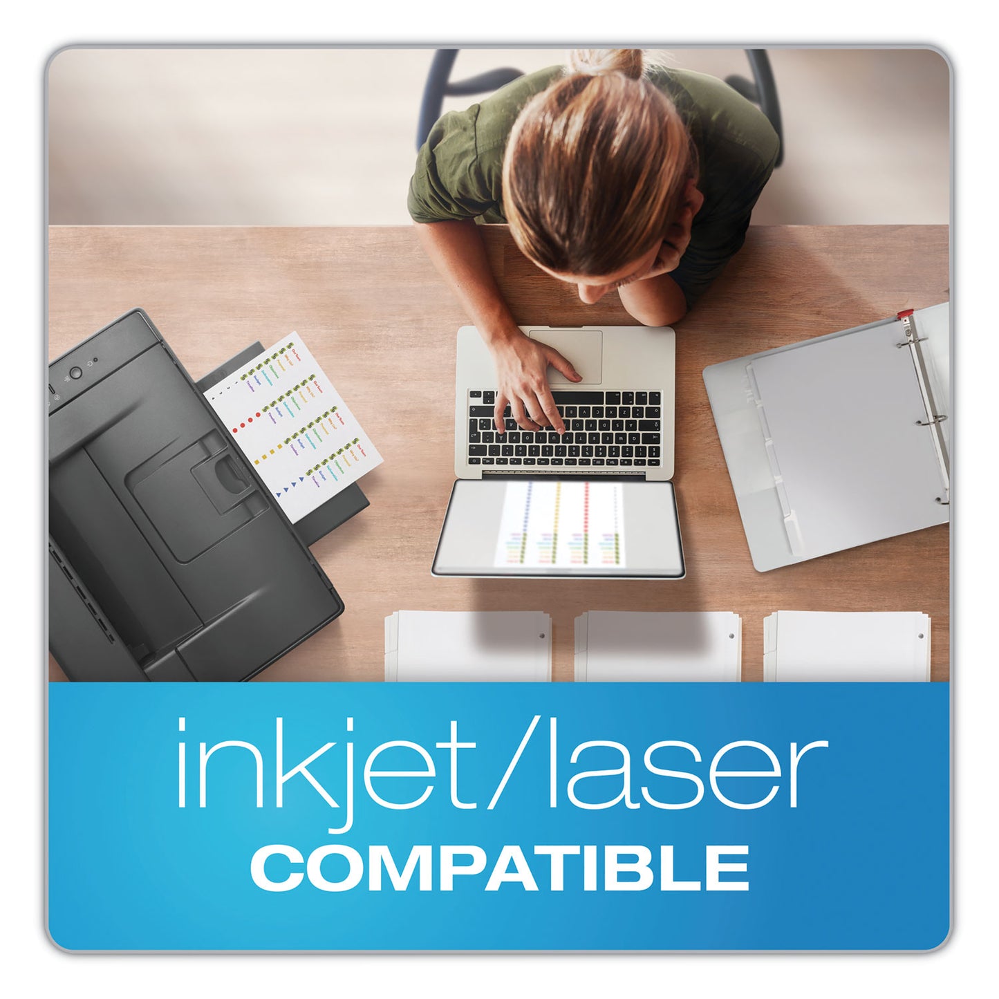 Oxford Custom Label Tab Dividers with Self-Adhesive Tab Labels, 8-Tab, 11 x 8.5, White, 25 Sets (11316)