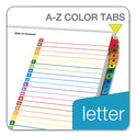 Cardinal OneStep Printable Table of Contents and Dividers, 26-Tab, A to Z, 11 x 8.5, White, Assorted Tabs, 1 Set (60218)