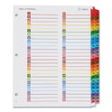 Cardinal OneStep Printable Table of Contents and Dividers - Double Column, 52-Tab, 1 to 52, 11 x 8.5, White, 1 Set (60990)