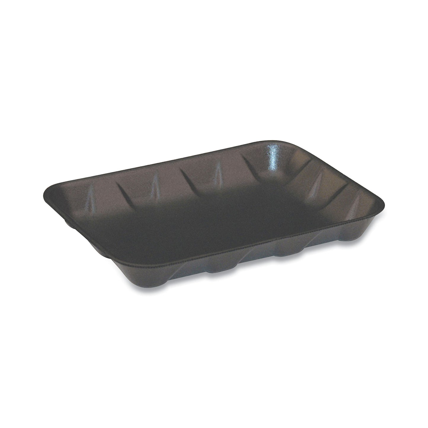 Pactiv Supermarket Tray, #4D, 9.58 x 7.08 x 1.25,  Black, Foam, 400/Carton (51P904D)