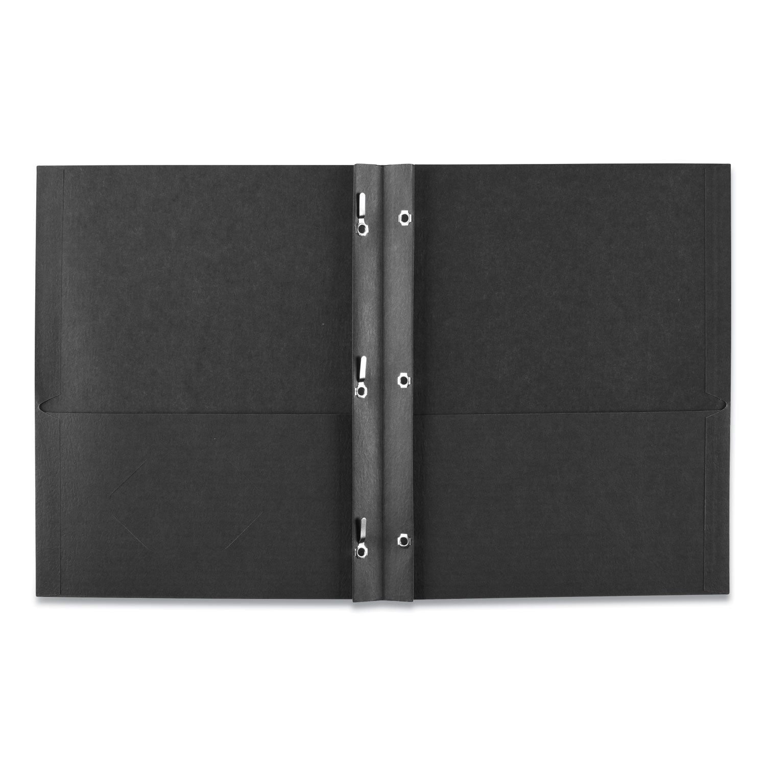 Avery Two-Pocket Folder, Prong Fastener, 0.5" Capacity, 11 x 8.5, Black, 25/Box (47978)