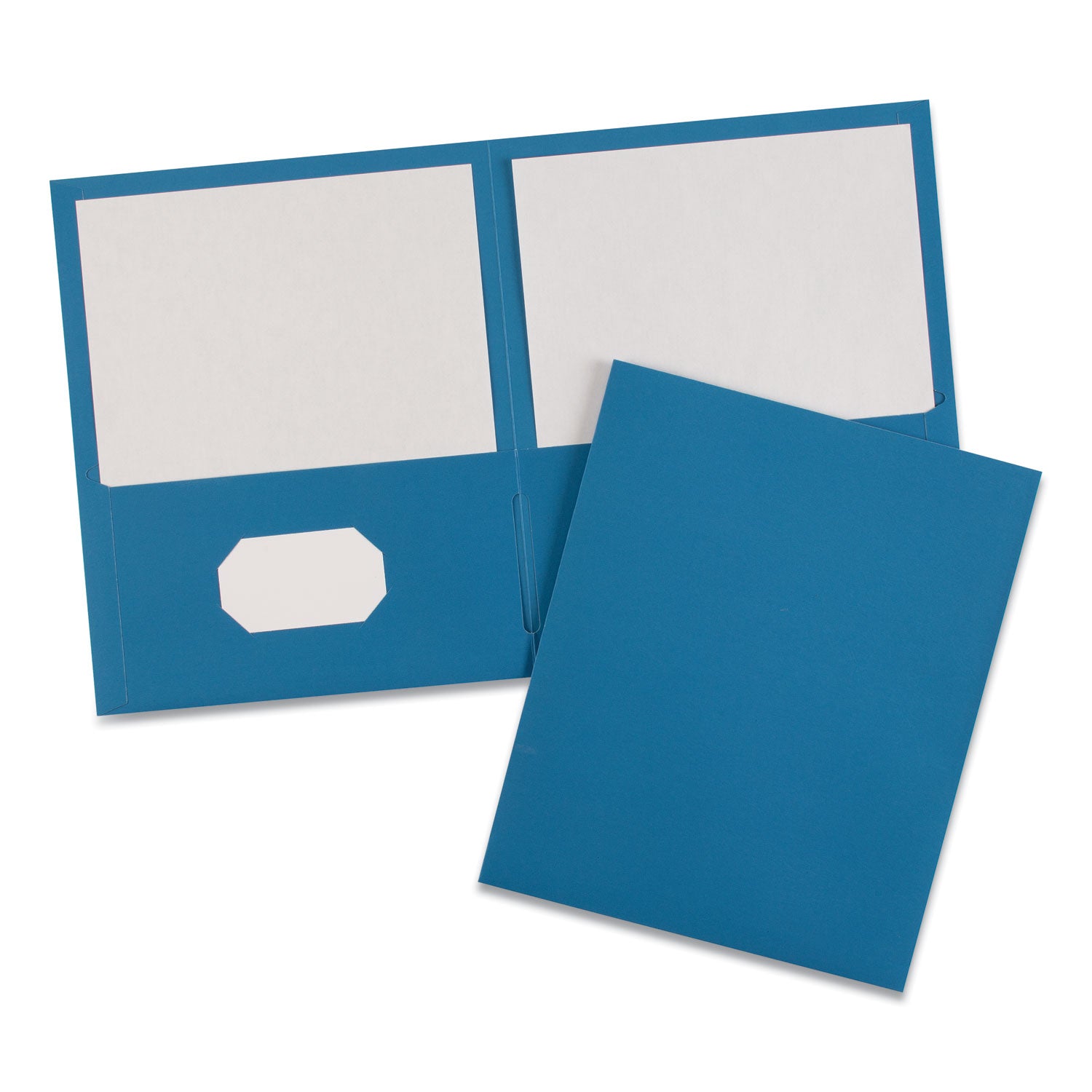 Avery Two-Pocket Folder, 40-Sheet Capacity, 11 x 8.5, Light Blue, 25/Box (47986)