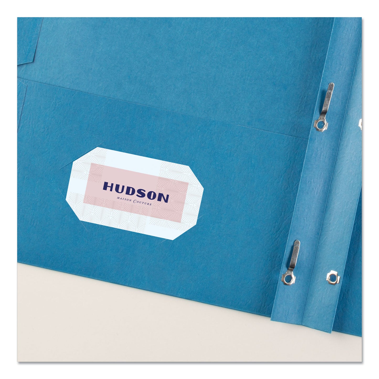 Avery Two-Pocket Folder, Prong Fastener, 0.5" Capacity, 11 x 8.5, Light Blue, 25/Box (47976)