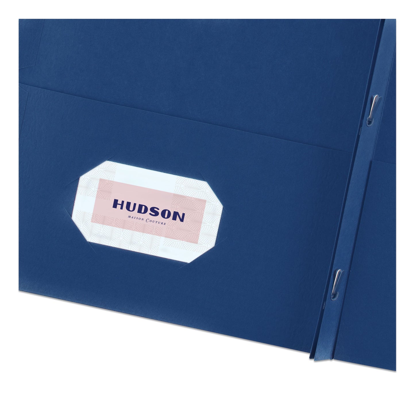 Avery Two-Pocket Folder, Prong Fastener, 0.5" Capacity, 11 x 8.5, Dark Blue, 25/Box (47975)