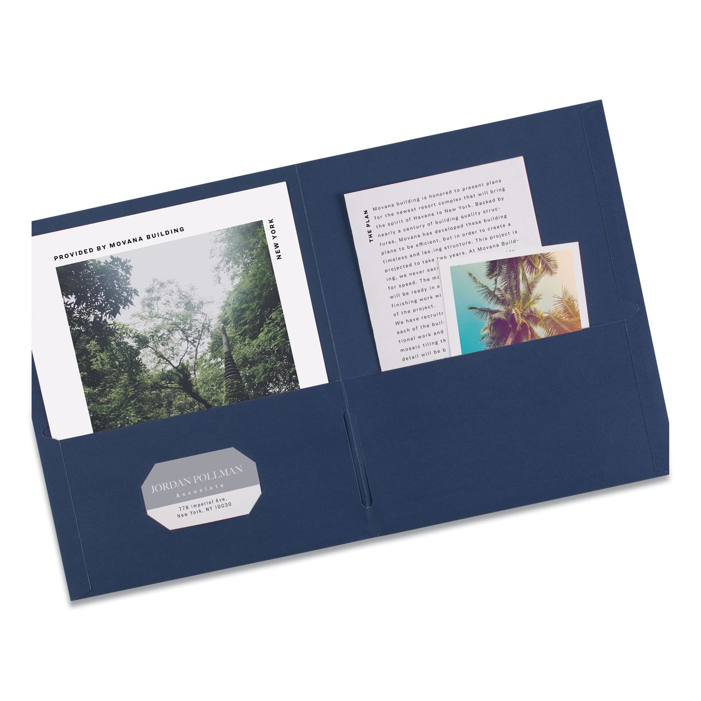 Avery Two-Pocket Folder, 40-Sheet Capacity, 11 x 8.5, Dark Blue, 25/Box (47985)