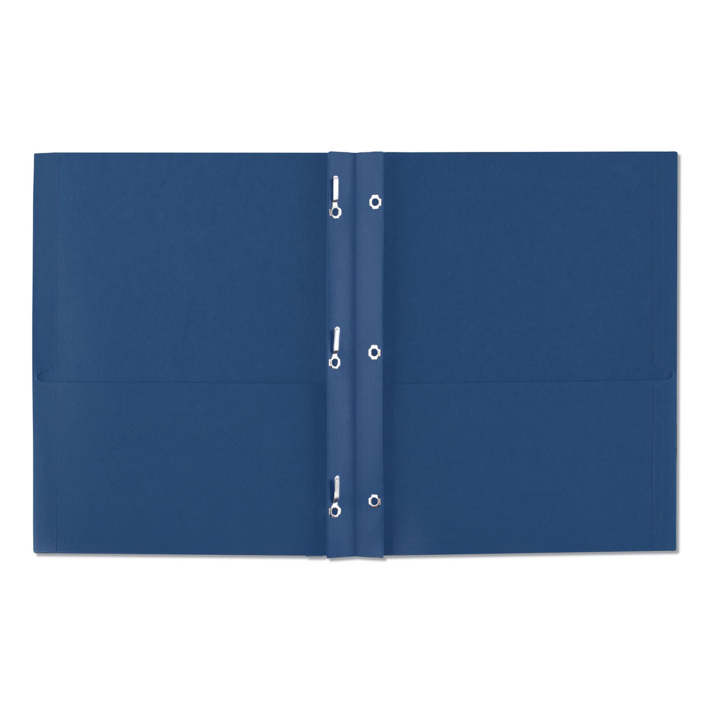 Avery Two-Pocket Folder, Prong Fastener, 0.5" Capacity, 11 x 8.5, Dark Blue, 25/Box (47975)