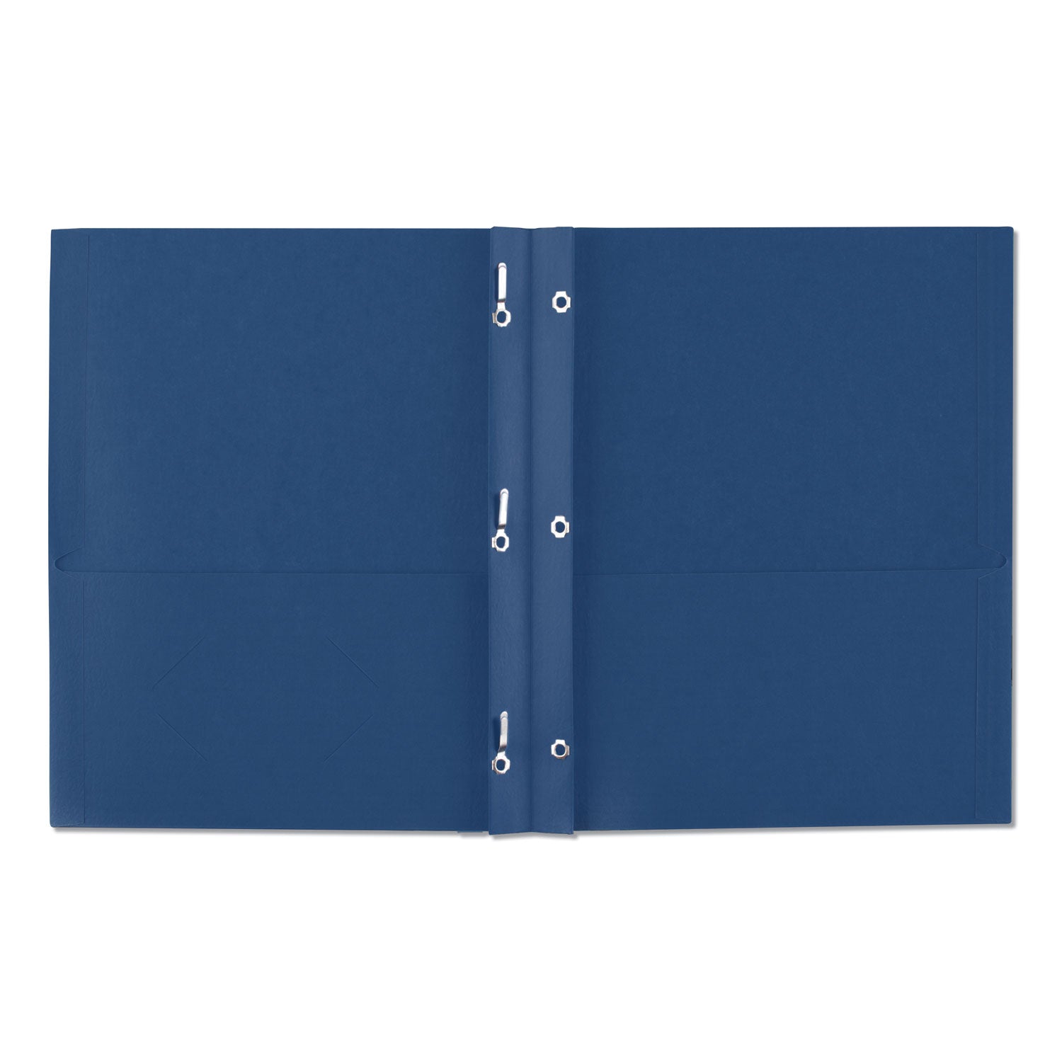 Avery Two-Pocket Folder, Prong Fastener, 0.5" Capacity, 11 x 8.5, Dark Blue, 25/Box (47975)