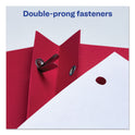 Avery Two-Pocket Folder, Prong Fastener, 0.5" Capacity, 11 x 8.5, Red, 25/Box (47979)