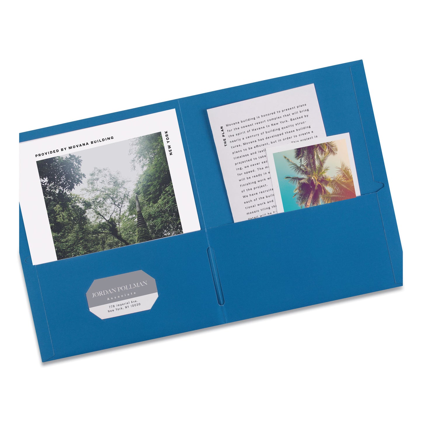 Avery Two-Pocket Folder, 40-Sheet Capacity, 11 x 8.5, Light Blue, 25/Box (47986)