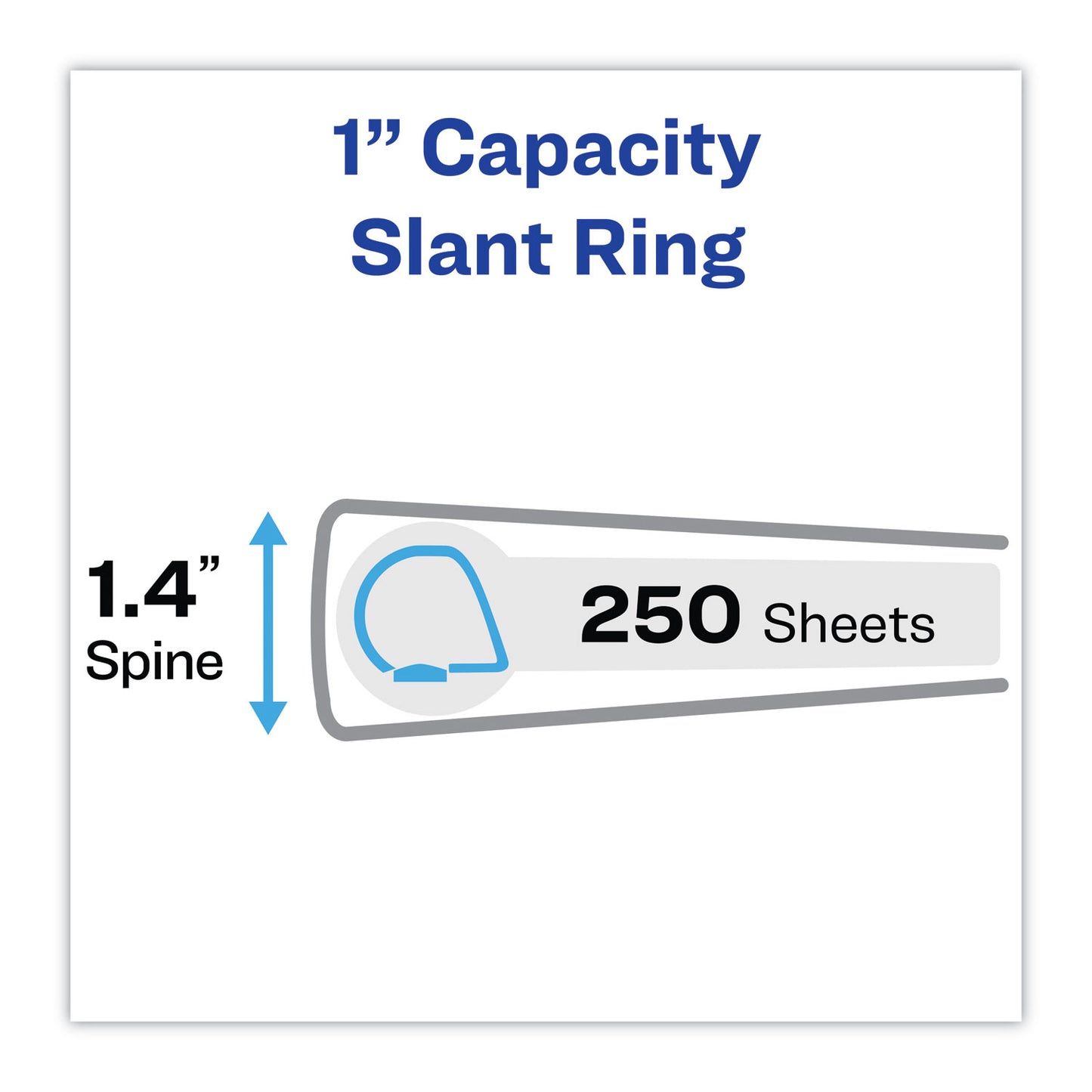 Avery Heavy-Duty Non Stick View Binder with DuraHinge and Slant Rings, 3 Rings, 1" Capacity, 11 x 8.5, White, 4/Pack (79780)