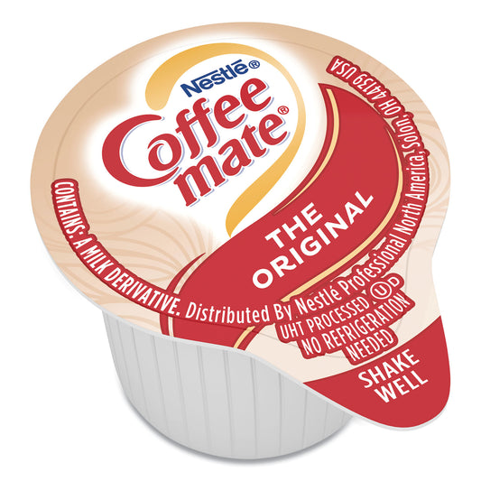 Coffee-mate Liquid Coffee Creamer, Original, 0.38 oz Mini Cups, 360/Carton (35010)