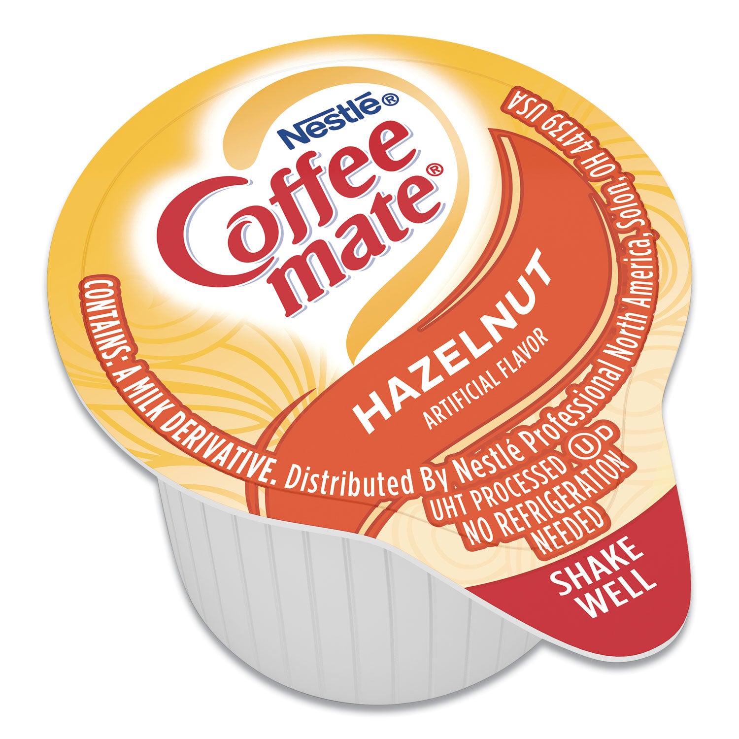 Coffee-mate Liquid Coffee Creamer, Hazelnut, 0.38 oz Mini Cups, 50/Box (35180BX)