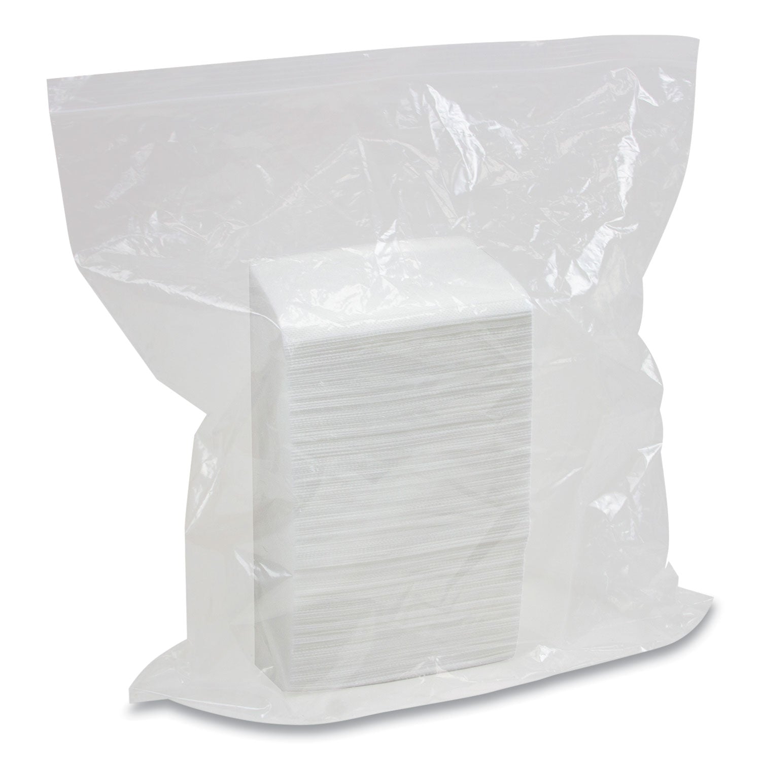HOSPECO Easy Task F310 Wiper, Quarterfold, 1-Ply, 10 x 13, White, Zipper Bag, 175/Bag, 6 Bags/Carton (NETF310QZRW)