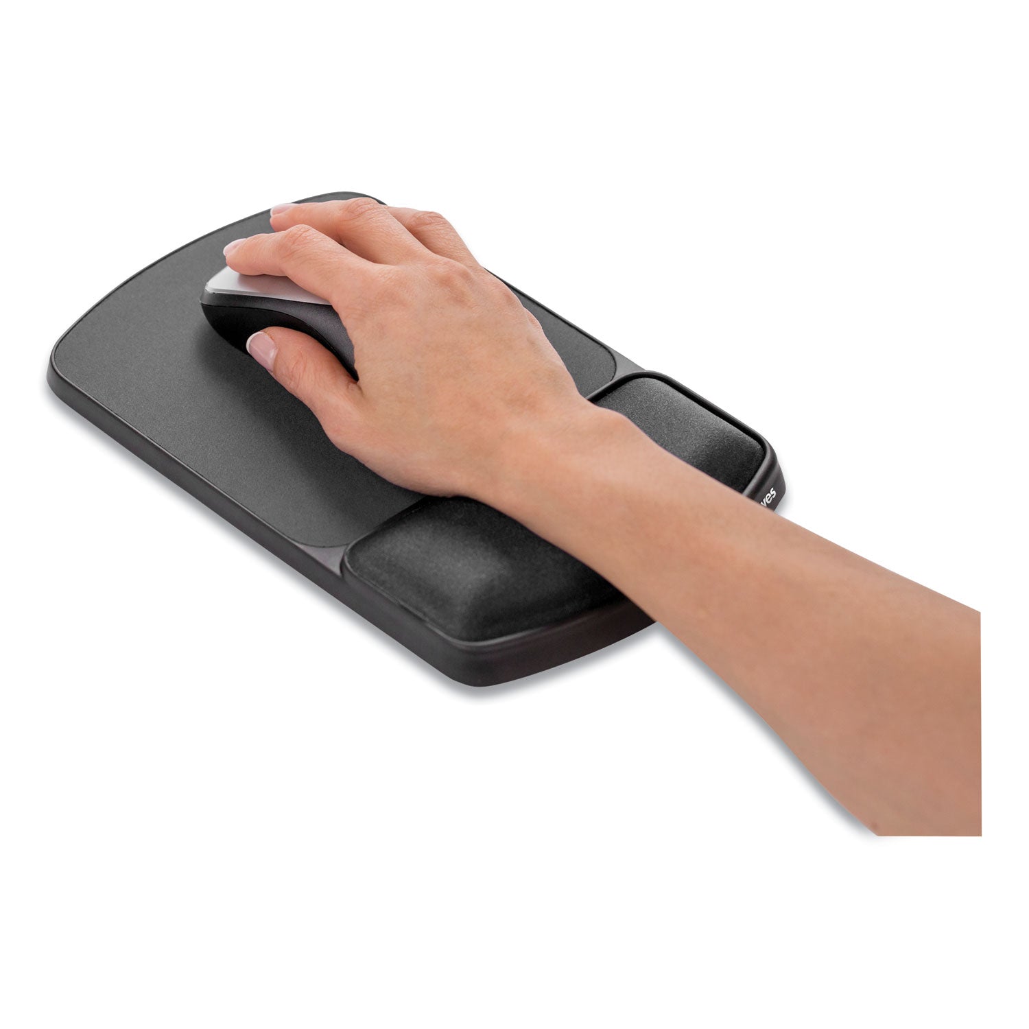 Fellowes Gel Mouse Pad with Wrist Rest, 6.25 x 10.12, Graphite/Platinum (91741)