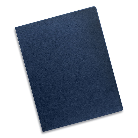 Fellowes Expressions Linen Texture Presentation Covers for Binding Systems, Navy, 11.25 x 8.75, Unpunched, 200/Pack (52113)