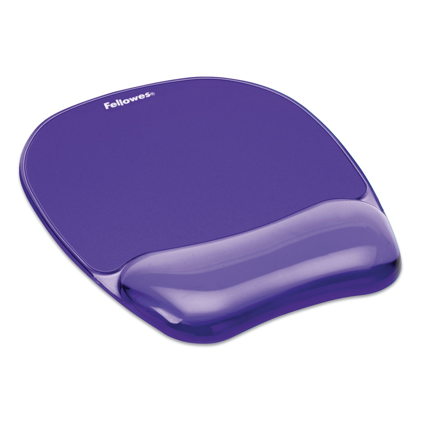 Fellowes Gel Crystals Mouse Pad with Wrist Rest, 7.87 x 9.18, Purple (91441)