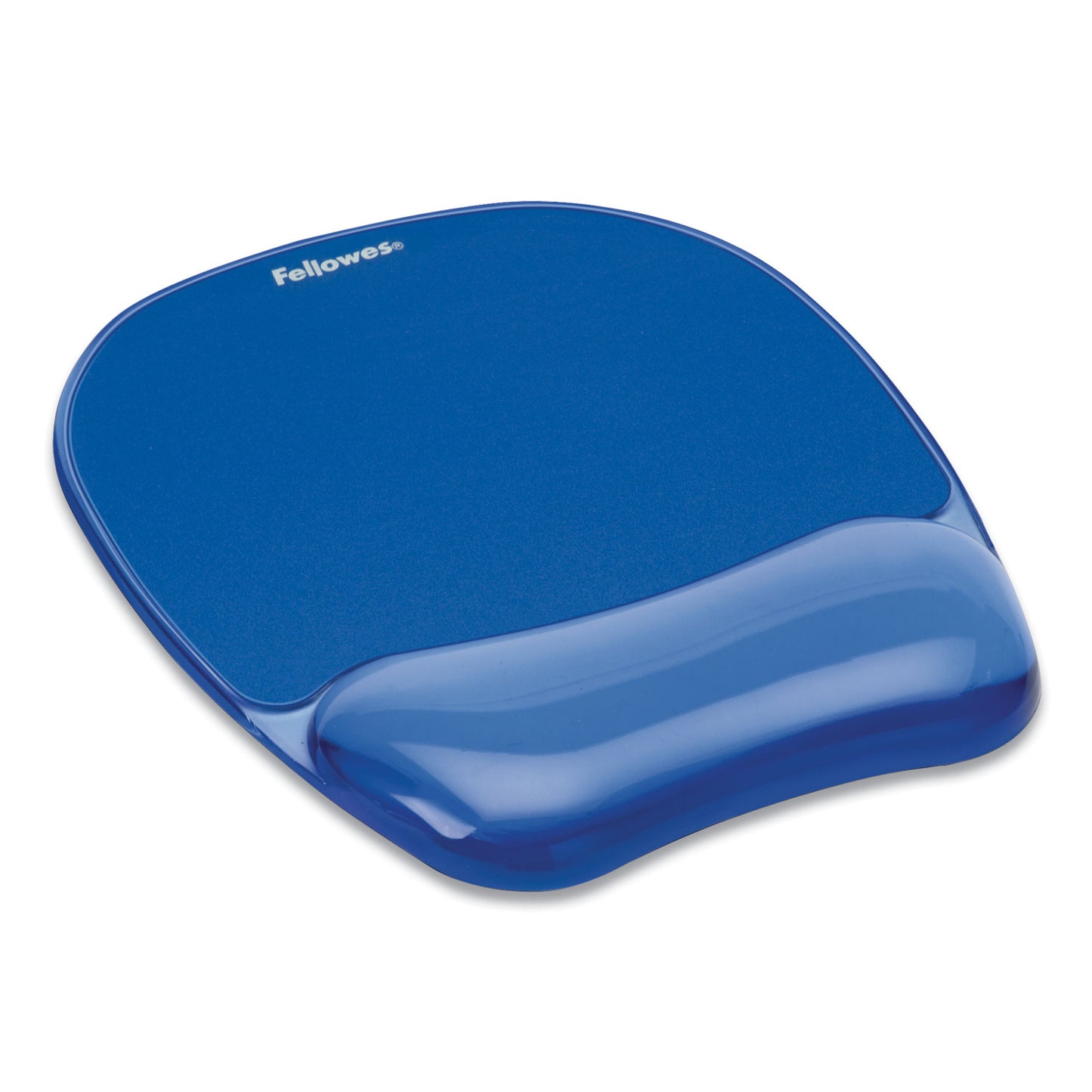 Fellowes Gel Crystals Mouse Pad with Wrist Rest, 7.87 x 9.18, Blue (91141)