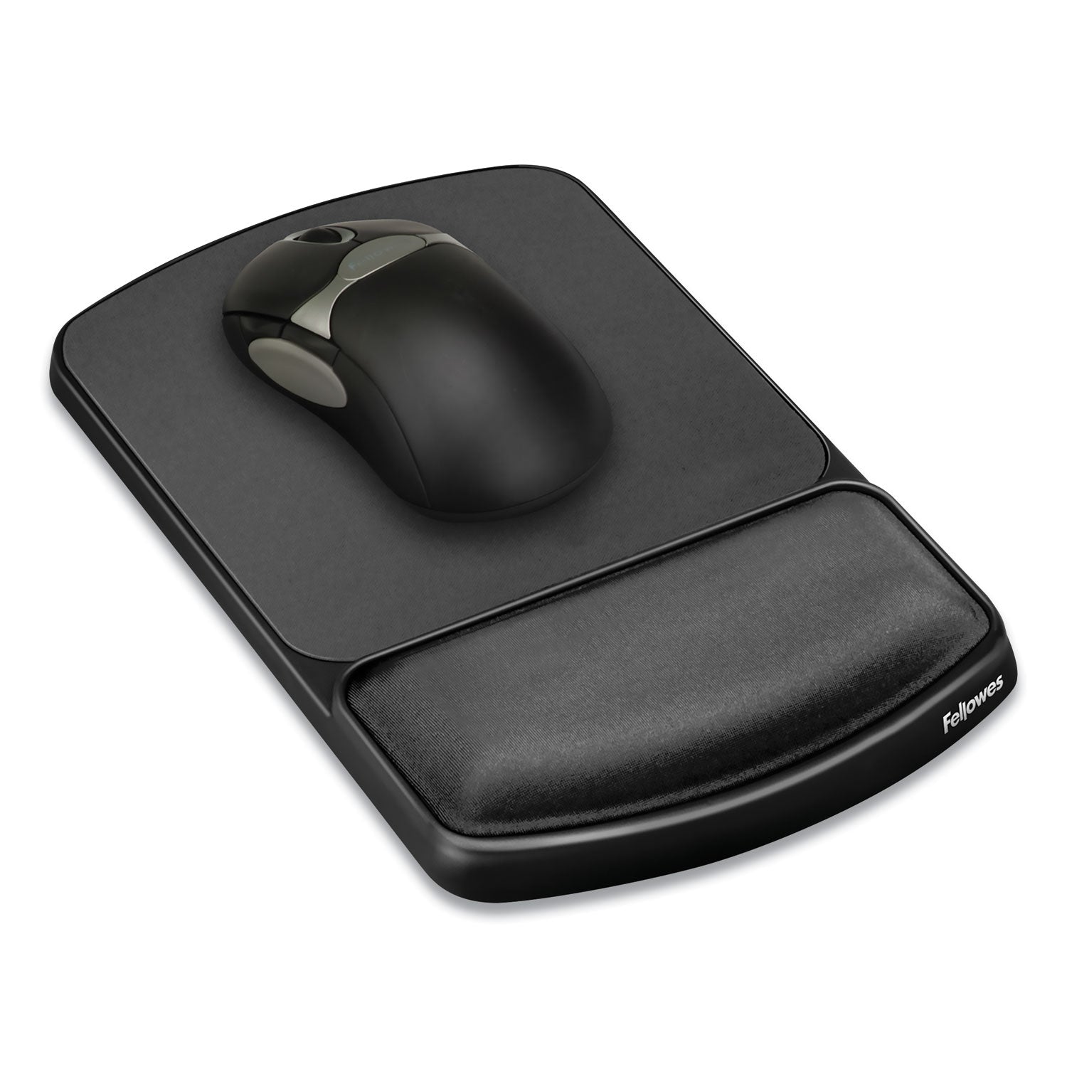 Fellowes Gel Mouse Pad with Wrist Rest, 6.25 x 10.12, Graphite/Platinum (91741)