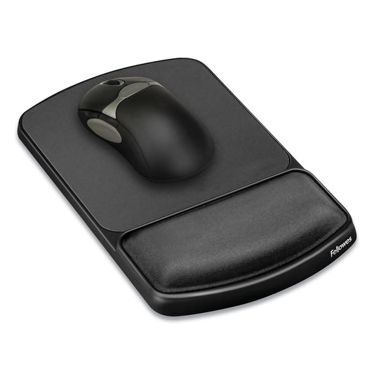 Fellowes Gel Mouse Pad with Wrist Rest, 6.25 x 10.12, Graphite/Platinum (91741)