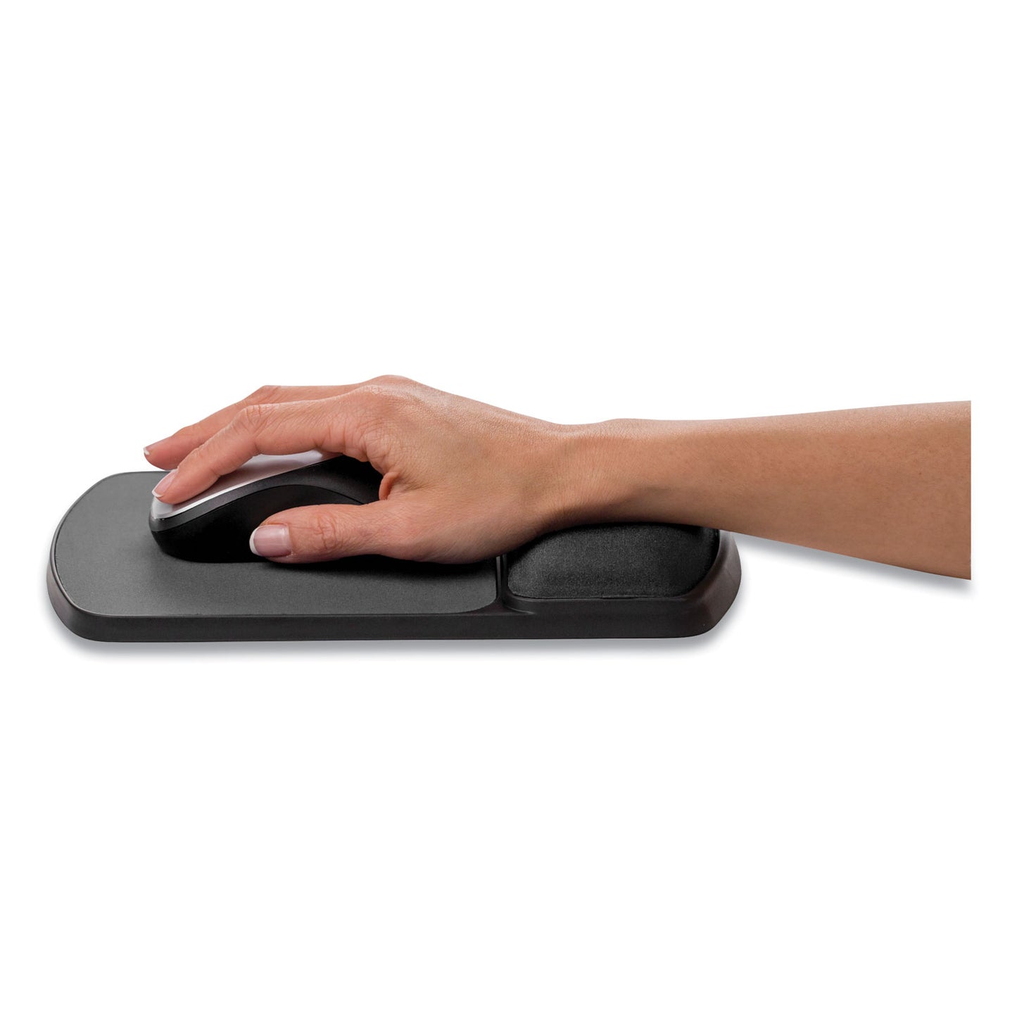 Fellowes Gel Mouse Pad with Wrist Rest, 6.25 x 10.12, Graphite/Platinum (91741)