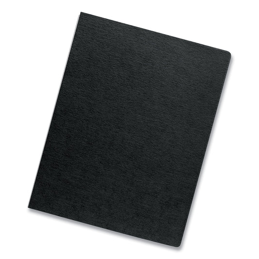 Fellowes Expressions Linen Texture Presentation Covers for Binding Systems, Black, 11.25 x 8.75, Unpunched, 200/Pack (52115)