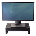 Fellowes Designer Suites Monitor Riser, For 21" Monitors, 16" x 9.38" x 4.38" to 6", Black Pearl, Supports 40 lbs (8038101)