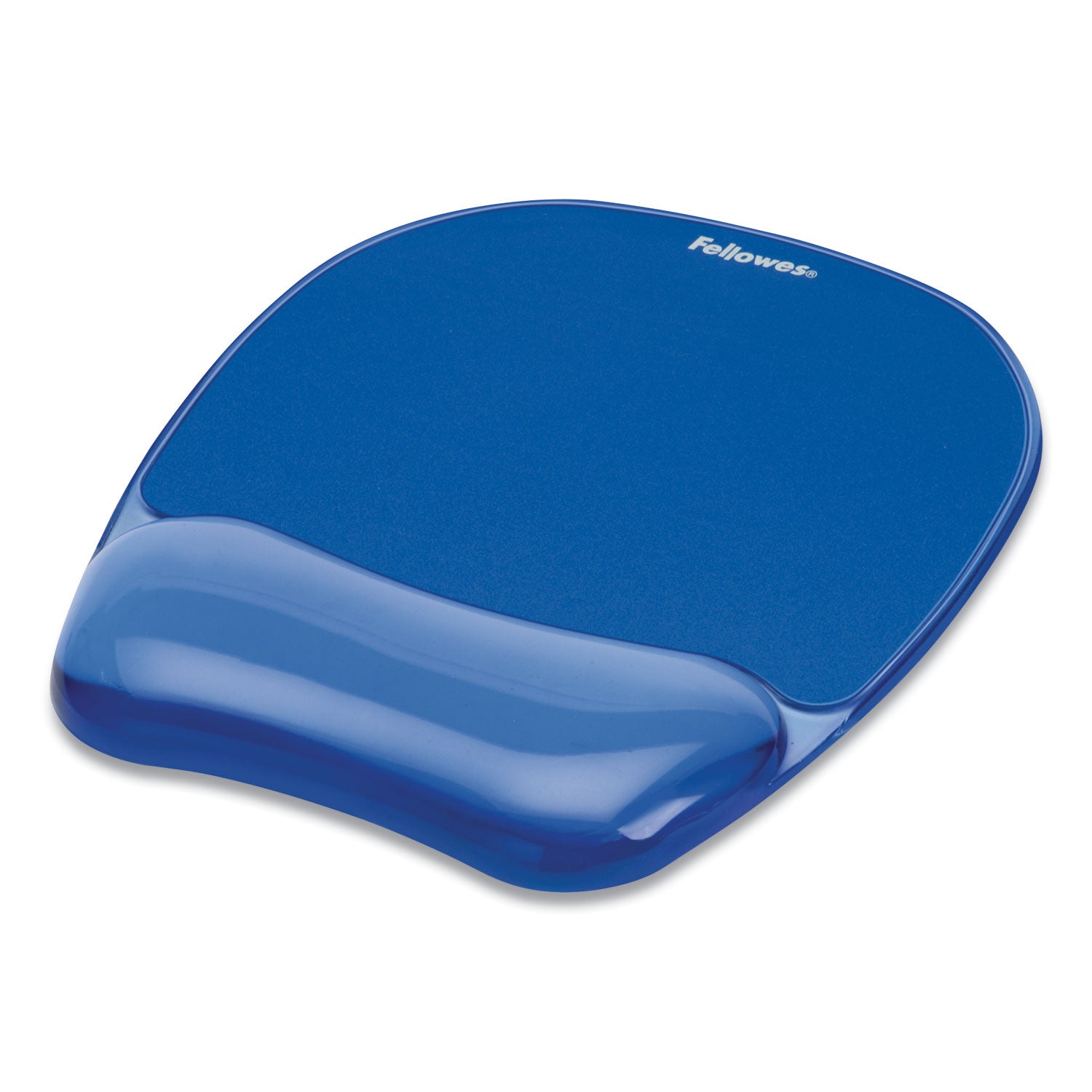 Fellowes Gel Crystals Mouse Pad with Wrist Rest, 7.87 x 9.18, Blue (91141)