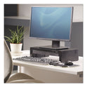 Fellowes Designer Suites Monitor Riser, For 21" Monitors, 16" x 9.38" x 4.38" to 6", Black Pearl, Supports 40 lbs (8038101)