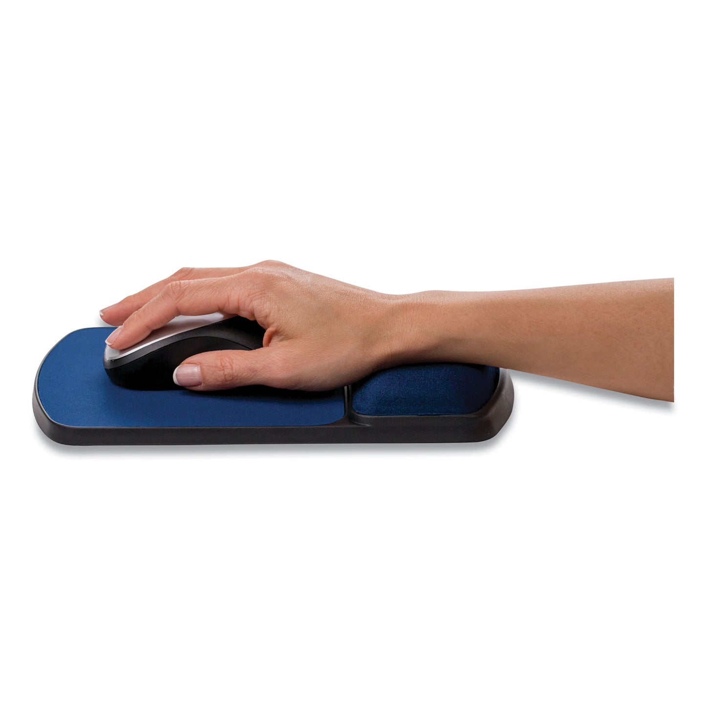 Fellowes Gel Mouse Pad with Wrist Rest, 6.25 x 10.12, Black/Sapphire (98741)