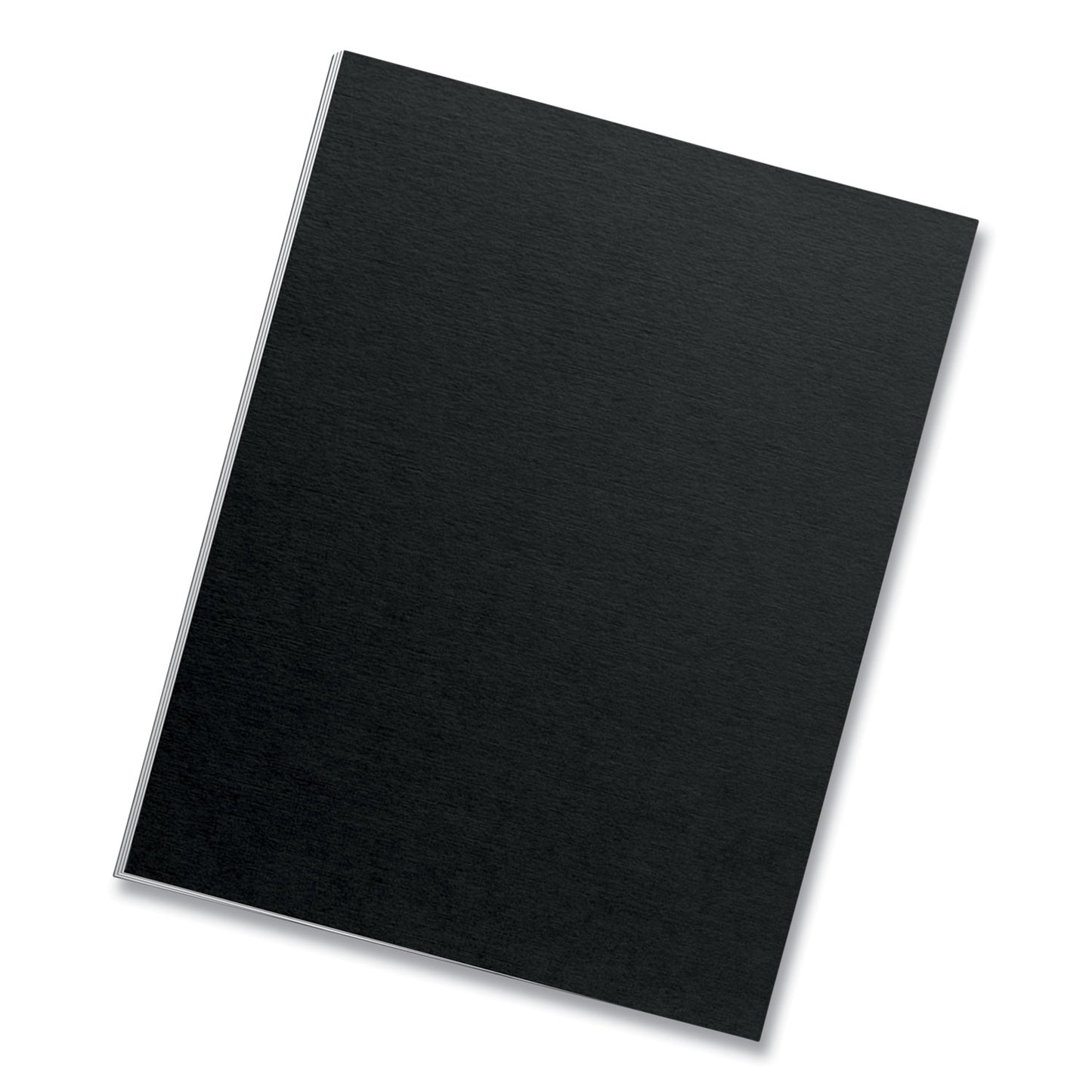 Fellowes Futura Presentation Covers for Binding Systems, Opaque Black, 11 x 8.5, Unpunched, 25/Pack (5224901)